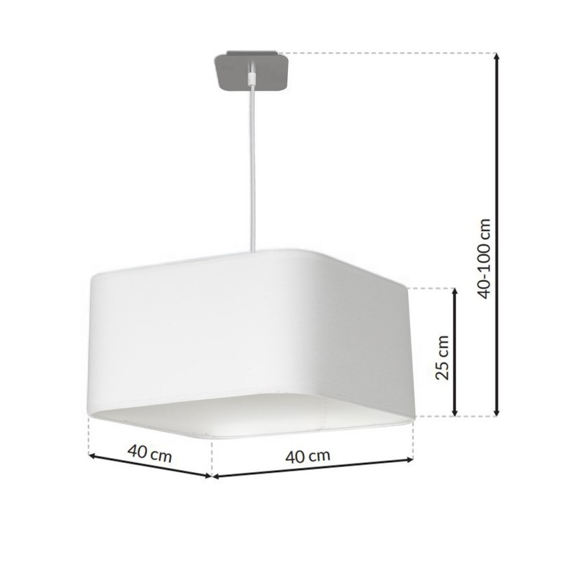 NAPOLI WHITE/CHROME Hanging Lamp 1xE27 NAPOLI WHITE/CHROME Hanging Lamp 1xE27