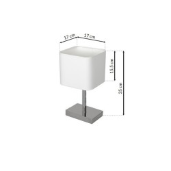 Lampka stołowa Napoli Biały / Chrom 1xE27 Lampka stołowa Napoli Biały / Chrom 1xE27
