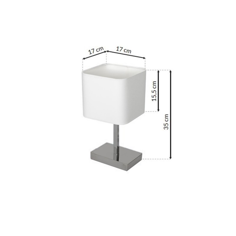 NAPOLI WHITE/CHROME Table Lamp 1xE27 NAPOLI WHITE/CHROME Table Lamp 1xE27