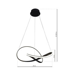 CAPPIO BLACK 36W LED HANGING LAMP CAPPIO BLACK 36W LED HANGING LAMP