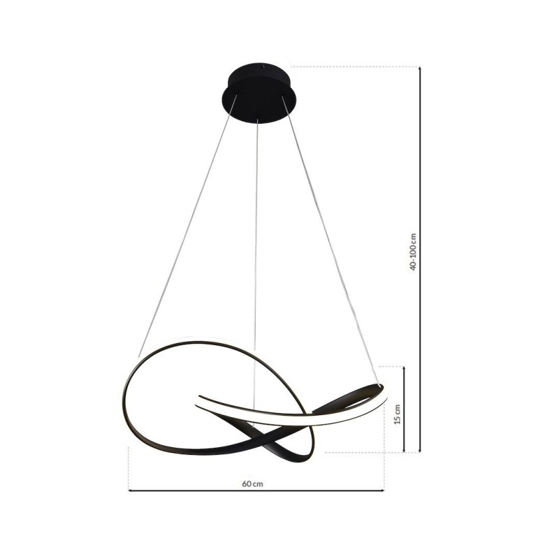 HÄNGELEUCHTE CAPPIO SCHWARZ 36W LED HÄNGELEUCHTE CAPPIO SCHWARZ 36W LED