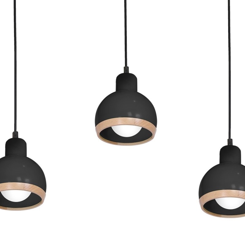 Pendant lamp OVAL BLACK 3xE27 Pendant lamp OVAL BLACK 3xE27