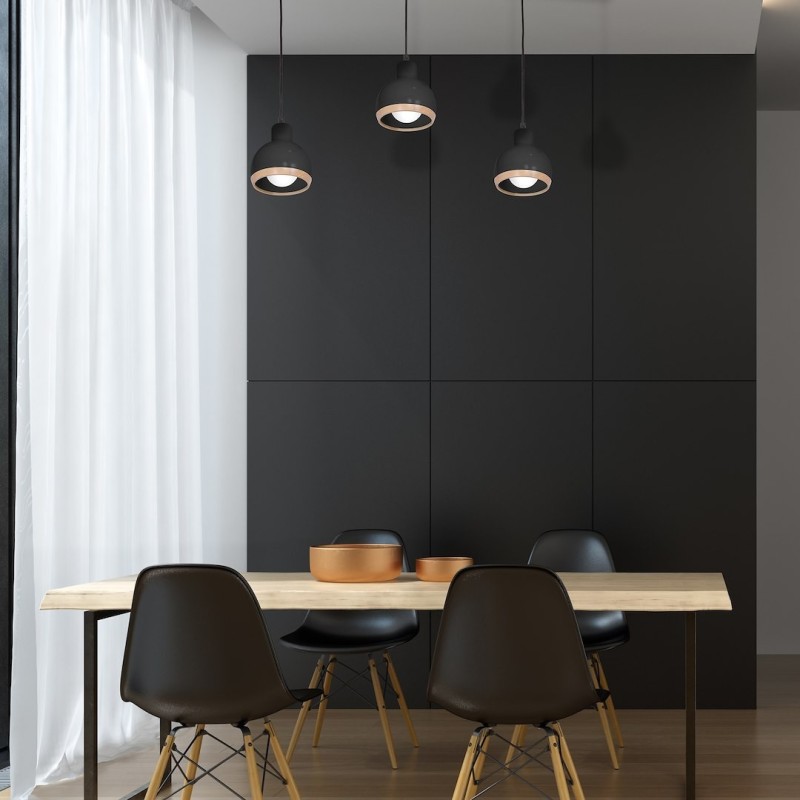 Pendant lamp OVAL BLACK 3xE27 Pendant lamp OVAL BLACK 3xE27