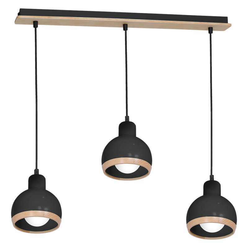 Pendant lamp OVAL BLACK 3xE27 Pendant lamp OVAL BLACK 3xE27