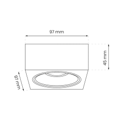 Recessed Fixture Bali Square Black Recessed Fixture Bali Square Black