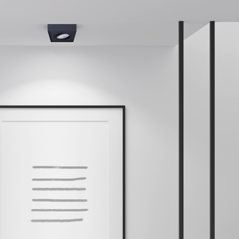Nusa Square Black Recessed Fixture Nusa Square Black Recessed Fixture