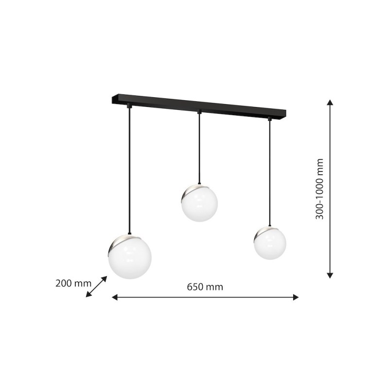 SFERA BLACK/CHROME Pendant Lamp 3xE14 SFERA BLACK/CHROME Pendant Lamp 3xE14