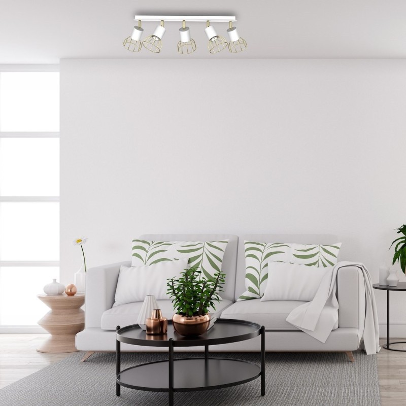 Lampa sufitowa Dante 5x mini GU10 Biały / Złoty Lampa sufitowa Dante 5x mini GU10 Biały / Złoty