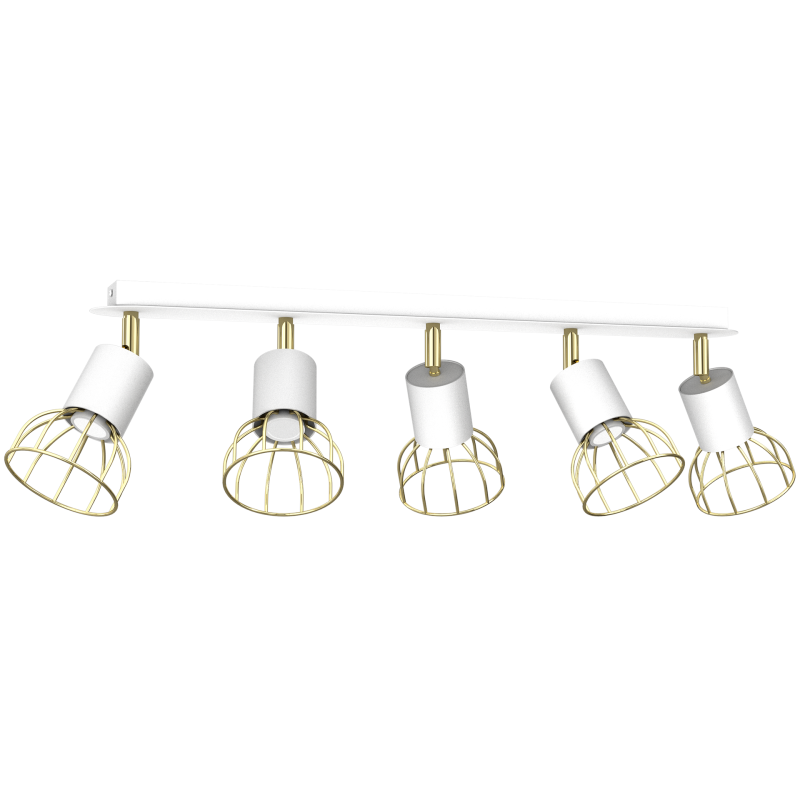 Lampa sufitowa Dante 5x mini GU10 Biały / Złoty Lampa sufitowa Dante 5x mini GU10 Biały / Złoty