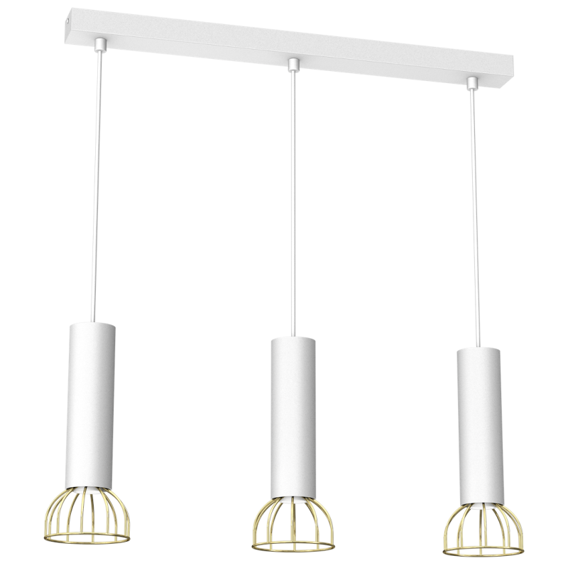 Lampa wisząca Dante 3x mini GU10 Biały/Złoty Lampa wisząca Dante 3x mini GU10 Biały/Złoty
