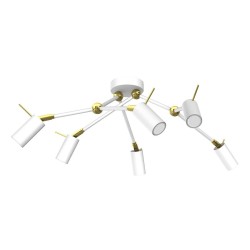 Deckenlampe Iris 6x mini GU10 Weiß/Gold