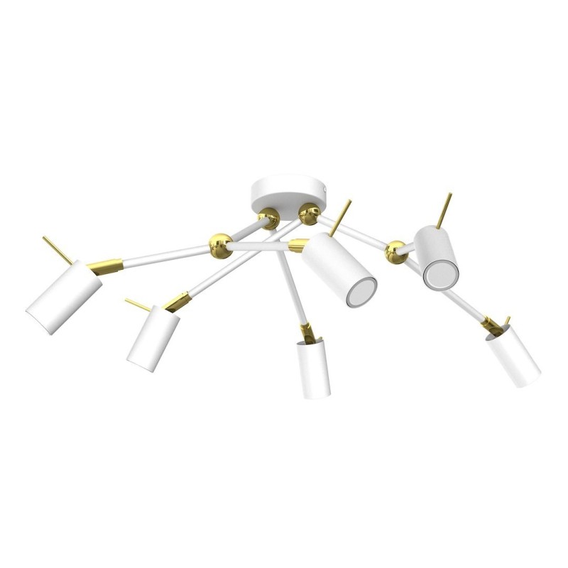 Lámpara de techo Iris 6x mini GU10 Blanco/Dorado