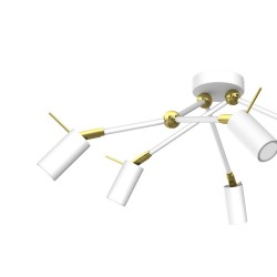 Lampa sufitowa Iris 6x mini GU10 Biały/Złoty Lampa sufitowa Iris 6x mini GU10 Biały/Złoty