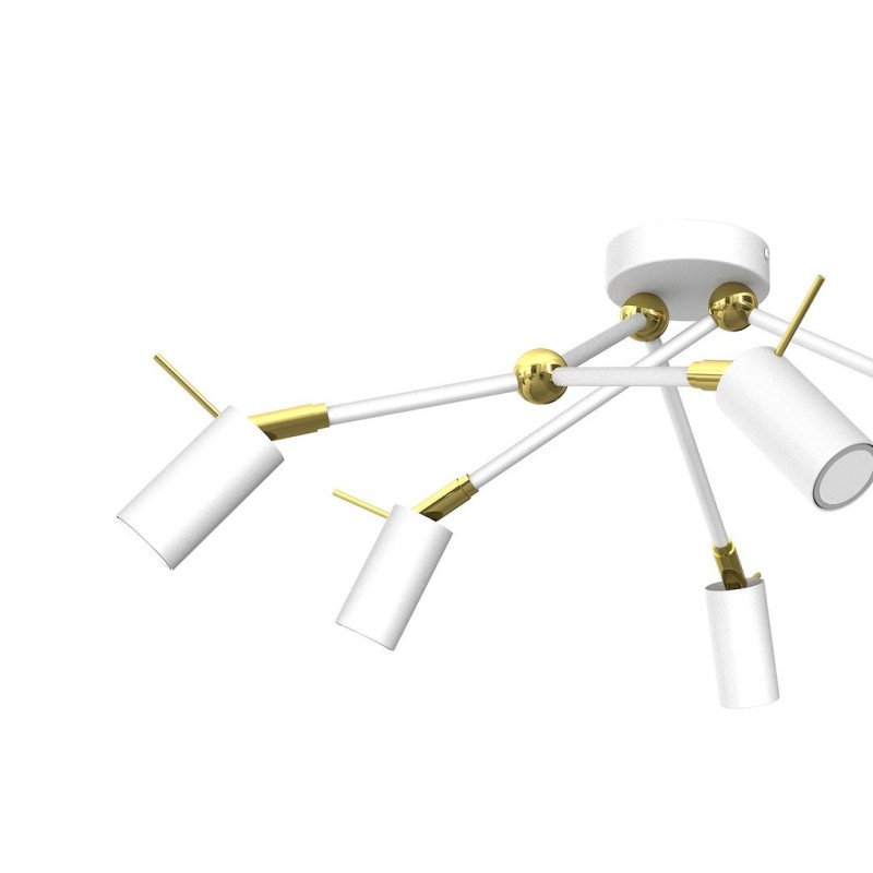 Lampa sufitowa Iris 6x mini GU10 Biały/Złoty Lampa sufitowa Iris 6x mini GU10 Biały/Złoty