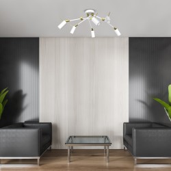 Lampa sufitowa Iris 6x mini GU10 Biały/Złoty Lampa sufitowa Iris 6x mini GU10 Biały/Złoty