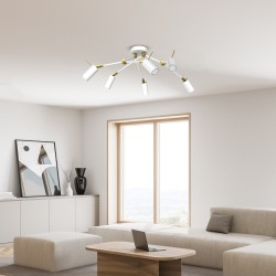 Lampa sufitowa Iris 6x mini GU10 Biały/Złoty Lampa sufitowa Iris 6x mini GU10 Biały/Złoty