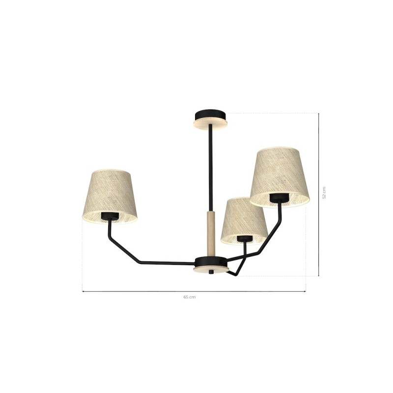 Lámpara colgante ETNA Black 3xE27 Lámpara colgante ETNA Black 3xE27