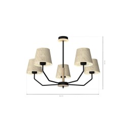 Lámpara colgante ETNA Black 5xE27 Lámpara colgante ETNA Black 5xE27