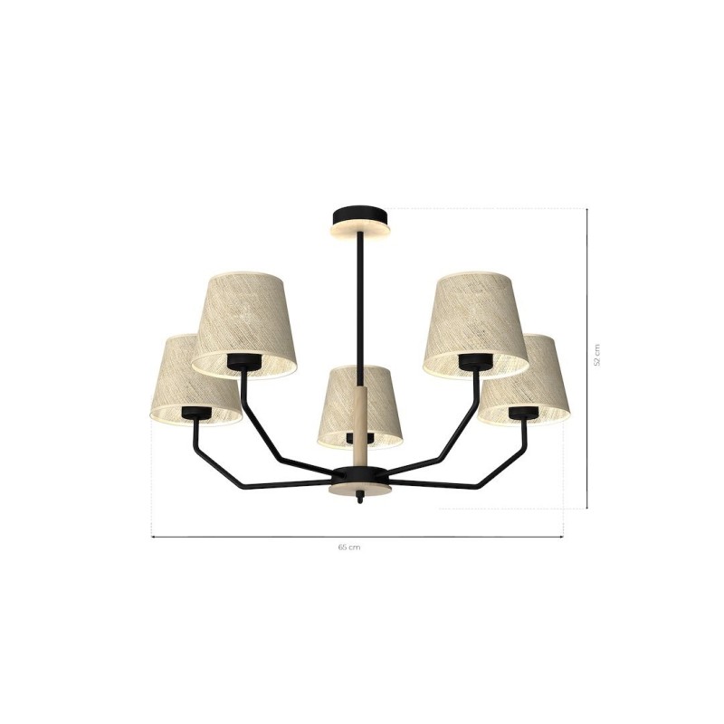 ETNA Black Pendant Lamp 5xE27 ETNA Black Pendant Lamp 5xE27