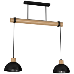 Lampa wisząca ERIK Black/Wood 2xE27 Lampa wisząca ERIK Black/Wood 2xE27