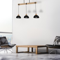 Lampa wisząca ERIK Black/Wood 3xE27 Lampa wisząca ERIK Black/Wood 3xE27