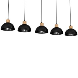 Lampa wisząca ERIK Black/Wood 5xE27 Lampa wisząca ERIK Black/Wood 5xE27