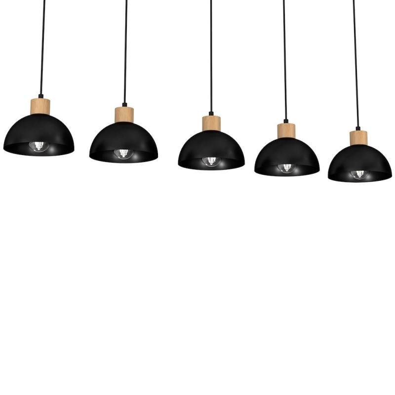 Lampa wisząca ERIK Black/Wood 5xE27 Lampa wisząca ERIK Black/Wood 5xE27