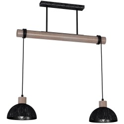 Lampa wisząca ERIK Sawn black/Patinated wood 2XE27 Lampa wisząca ERIK Sawn black/Patinated wood 2XE27