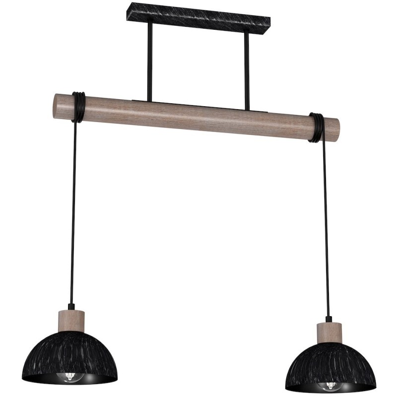 Lampa wisząca ERIK Sawn black/Patinated wood 2XE27 Lampa wisząca ERIK Sawn black/Patinated wood 2XE27