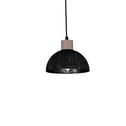 Lampa wisząca ERIK Sawn black/Patinated wood 2XE27 Lampa wisząca ERIK Sawn black/Patinated wood 2XE27