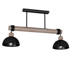 Lampa wisząca ERIK Sawn black/Patinated wood 2XE27 Lampa wisząca ERIK Sawn black/Patinated wood 2XE27