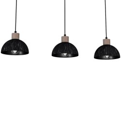 Lampa wisząca ERIK Sawn black/Patinated wood 3XE27 Lampa wisząca ERIK Sawn black/Patinated wood 3XE27