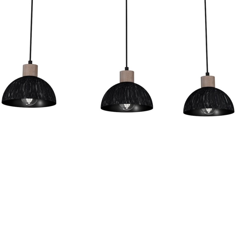 Lampa wisząca ERIK Sawn black/Patinated wood 3XE27 Lampa wisząca ERIK Sawn black/Patinated wood 3XE27