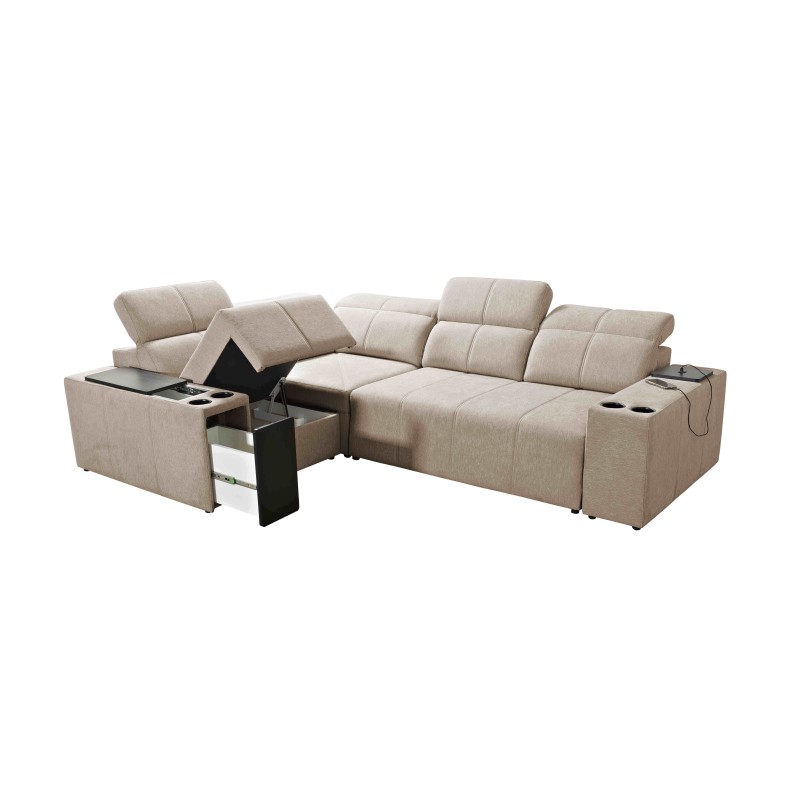 Milano II corner sofa with sleeping function – Woven, Verita 09 Verita 09 Milano II corner sofa with sleeping function – Woven, Verita 09 Verita 09