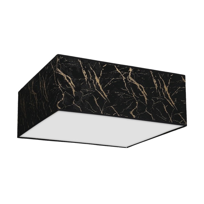 Lámpara de techo SENSO Negro/Oro cuadrada 3xE27