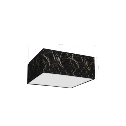 Lampa sufitowa SENSO Black/Gold kwadrat 3xE27 Lampa sufitowa SENSO Black/Gold kwadrat 3xE27