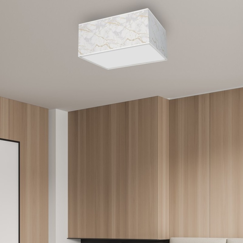 Ceiling lamp Senso square 2xE27 White/Gold Ceiling lamp Senso square 2xE27 White/Gold