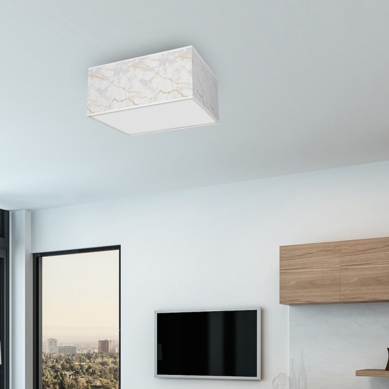 Ceiling lamp Senso square 2xE27 White/Gold Ceiling lamp Senso square 2xE27 White/Gold