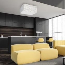 Lampa sufitowa Senso kwadrat 3xE27 Biały/Złoty Lampa sufitowa Senso kwadrat 3xE27 Biały/Złoty