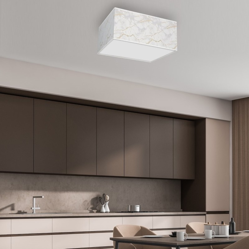 Lampa sufitowa Senso kwadrat 3xE27 Biały/Złoty Lampa sufitowa Senso kwadrat 3xE27 Biały/Złoty