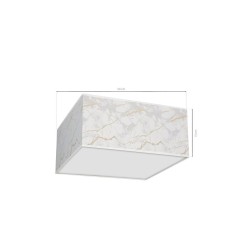 Lampa sufitowa Senso kwadrat 3xE27 Biały/Złoty Lampa sufitowa Senso kwadrat 3xE27 Biały/Złoty