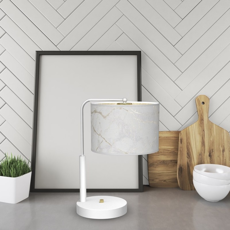 Lampka nocna Senso 1xE27 Biały/Złoty Lampka nocna Senso 1xE27 Biały/Złoty