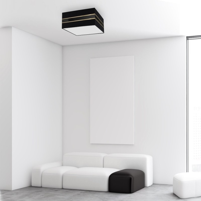 Lampa sufitowa Kwadrat ULTIMO BLACK 2xE27 Lampa sufitowa Kwadrat ULTIMO BLACK 2xE27