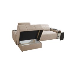 Milano I corner sofa with a sleeping function in Plecionka fabric, Verita 88 – elegance and functionality in one