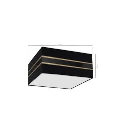 Ceiling lamp Square ULTIMO BLACK 2xE27 Ceiling lamp Square ULTIMO BLACK 2xE27
