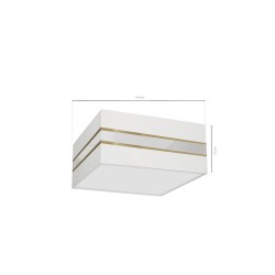 Ceiling lamp Square Ultimo 2xE27 White Ceiling lamp Square Ultimo 2xE27 White