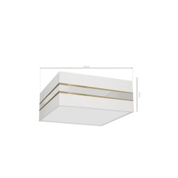 Ceiling lamp Square Ultimo 3xE27 White Ceiling lamp Square Ultimo 3xE27 White