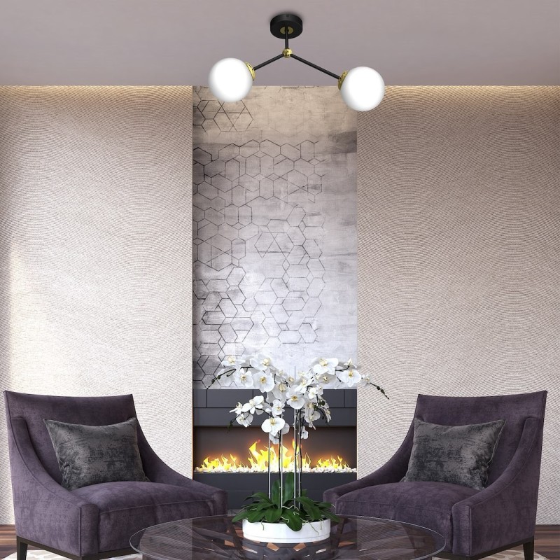 Lampa sufitowa JOY BLACK / GOLD 2xE14 Lampa sufitowa JOY BLACK / GOLD 2xE14