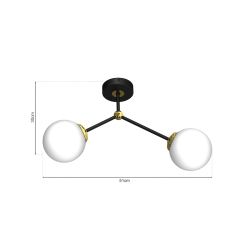 Lampa sufitowa JOY BLACK / GOLD 2xE14 Lampa sufitowa JOY BLACK / GOLD 2xE14