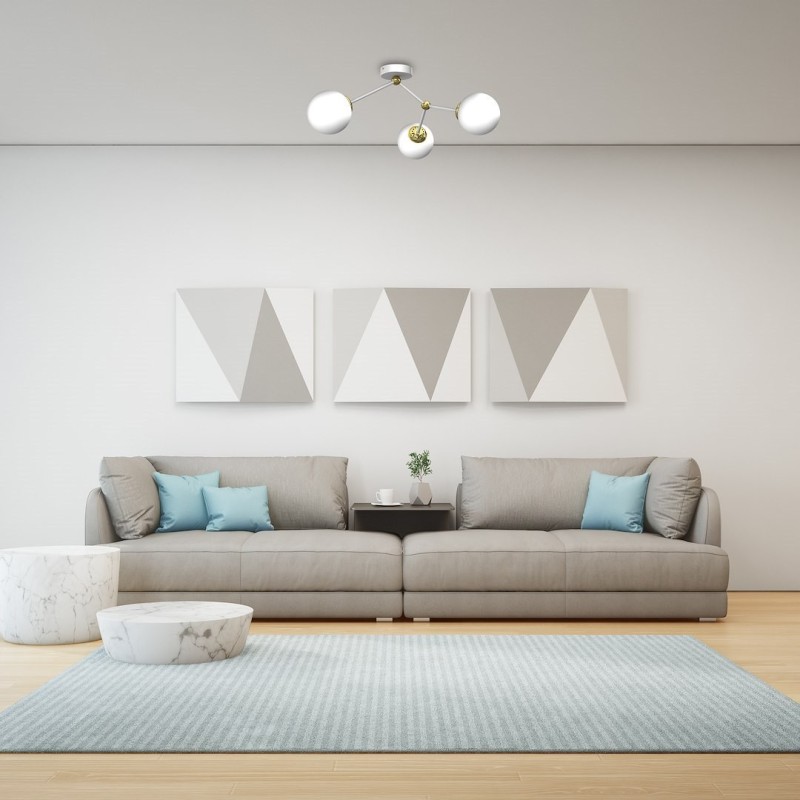 Lampa sufitowa Joy 3xE14 Biały/Złoty Lampa sufitowa Joy 3xE14 Biały/Złoty